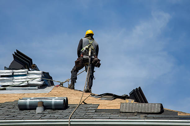 Professional Gutter Installation technician working in Uhrichsville, OH